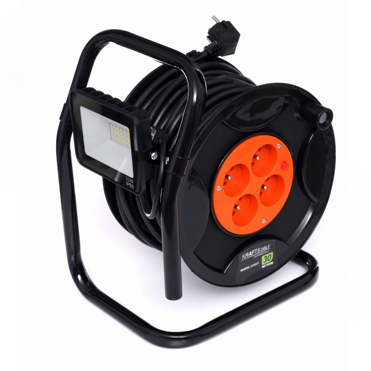 KRAFT&DELE KD4037 kaablirull 30 m + 20 W LED - töövalgusti - Ostuklikk